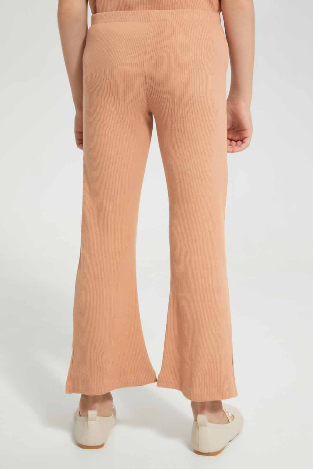 Redtag-Brown-Wideleg-Legging-Category:Jeggings,-Colour:Brown,-Deals:New-In,-Filter:Girls-(2-to-8-Yrs),-GIR-Jeggings,-New-In-GIR-APL,-Non-Sale,-Section:Girls-(0-to-14Yrs),-VLM,-W22O-Girls-2 to 8 Years