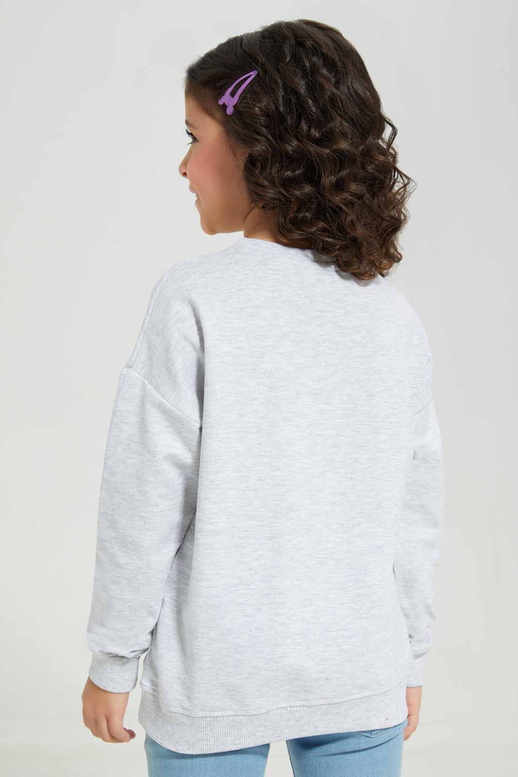 Redtag-MId-Grey-Basic-Active-Top---Grey-Melange-Category:Sweatshirts,-Colour:Grey,-Deals:New-In,-Filter:Girls-(2-to-8-Yrs),-GIR-Sweatshirts,-New-In-GIR-APL,-Non-Sale,-Section:Girls-(0-to-14Yrs),-TBL,-W22A-Girls-2 to 8 Years