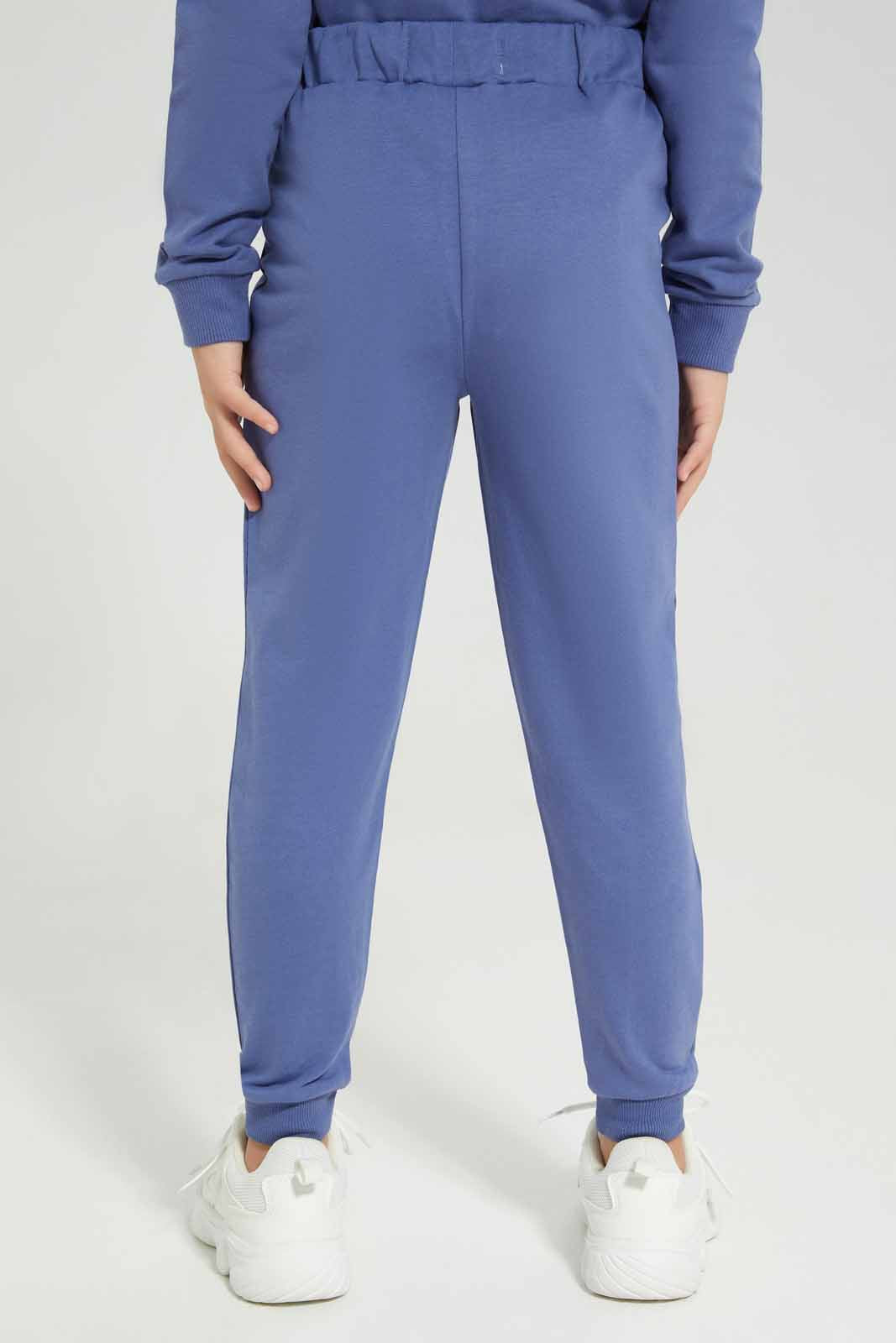 Redtag-Basic-Active-Pant---Blue-Category:Joggers,-Colour:Blue,-Deals:New-In,-Filter:Girls-(2-to-8-Yrs),-GIR-Joggers,-New-In-GIR-APL,-Non-Sale,-Section:Girls-(0-to-14Yrs),-W22A-Girls-2 to 8 Years