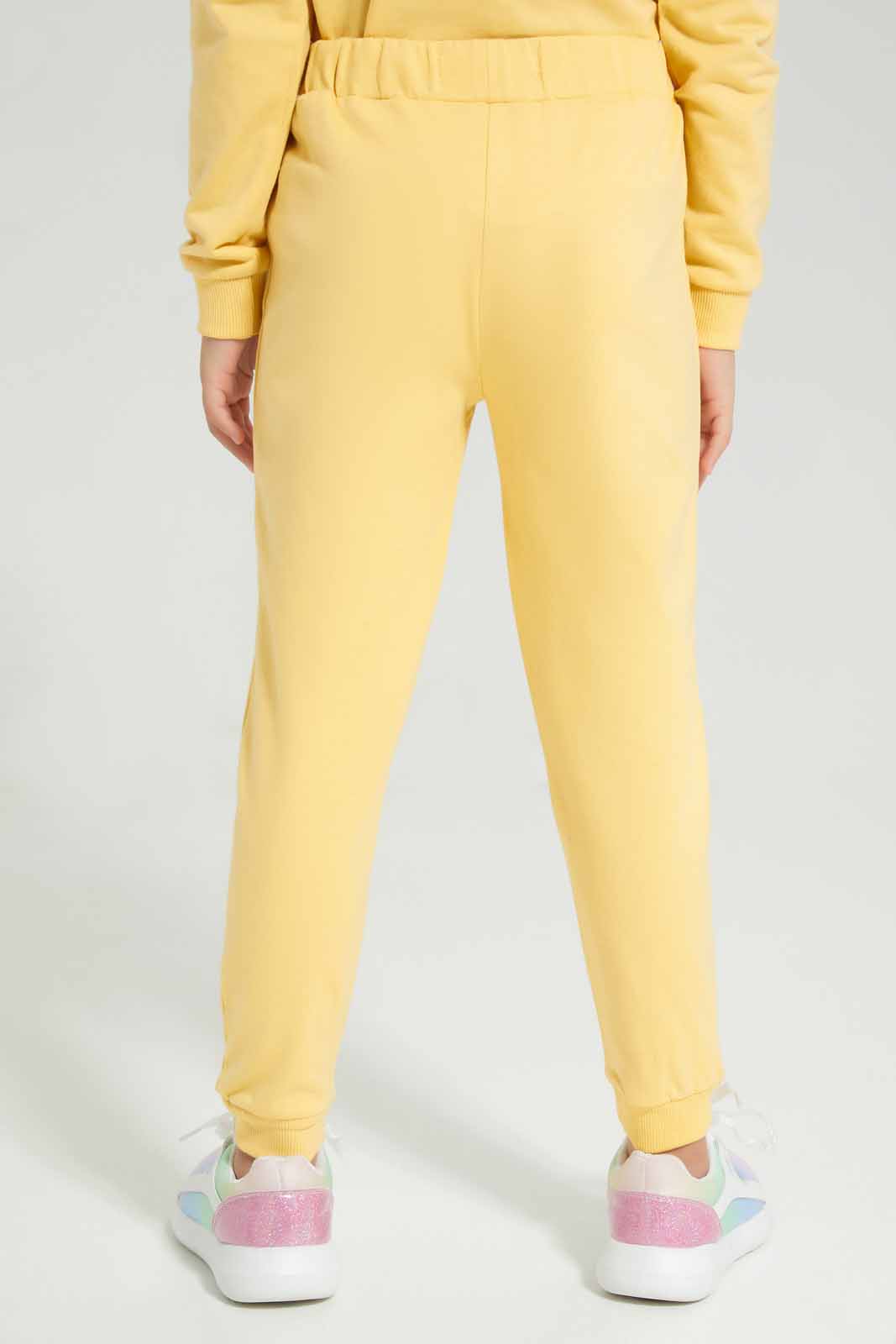 Redtag-Basic-Active-Pant---Mustard-Category:Joggers,-Colour:Mustard,-Deals:New-In,-Filter:Girls-(2-to-8-Yrs),-GIR-Joggers,-New-In-GIR-APL,-Non-Sale,-Section:Girls-(0-to-14Yrs),-W22A-Girls-2 to 8 Years