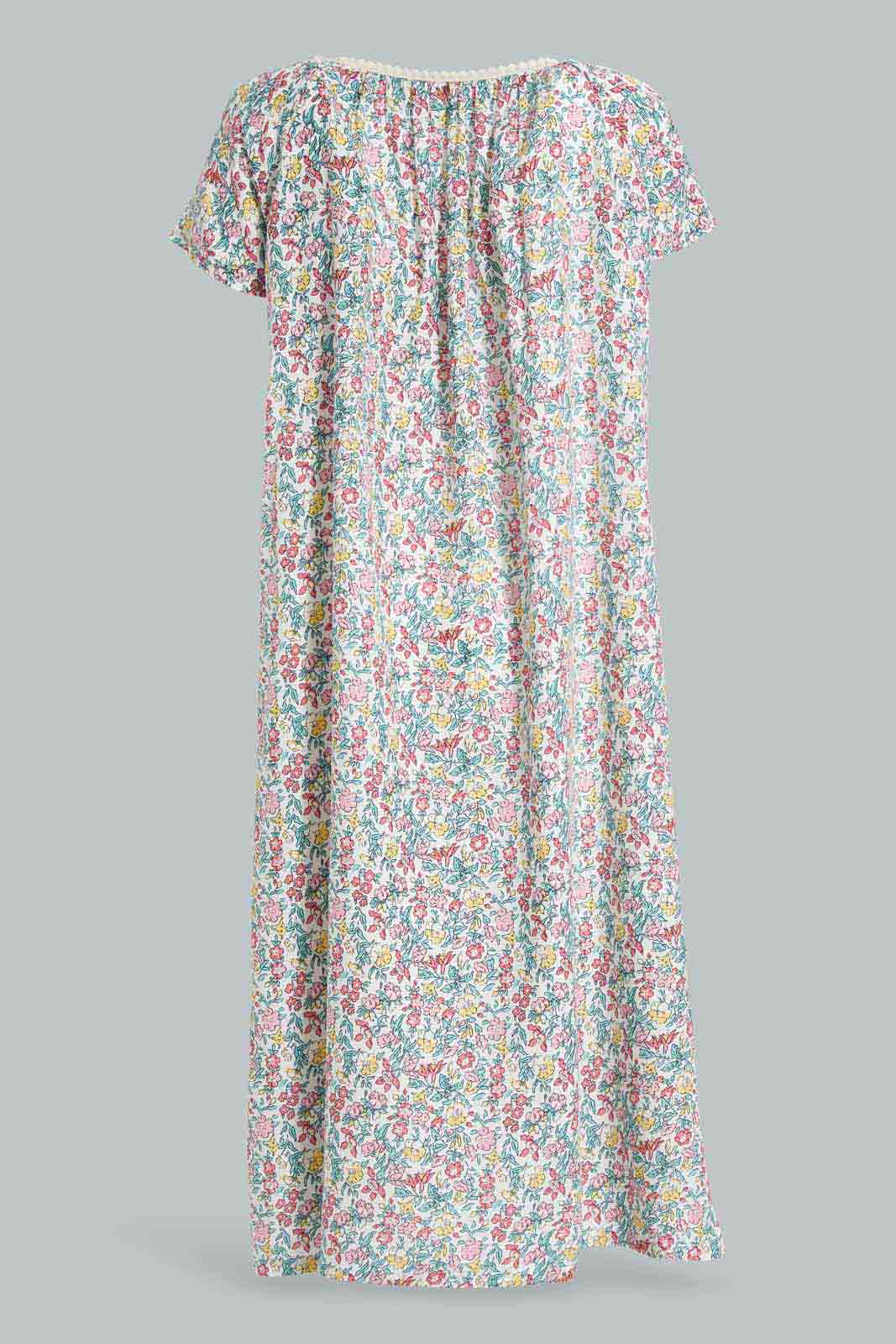 Redtag-Assorted-Short-Sleeve-Printed-Night-Gown-Category:Nightgowns,-Colour:Assorted,-Deals:New-In,-Filter:Women's-Clothing,-New-In-Women-APL,-Non-Sale,-Section:Women,-W22O,-Women-Nightgowns--