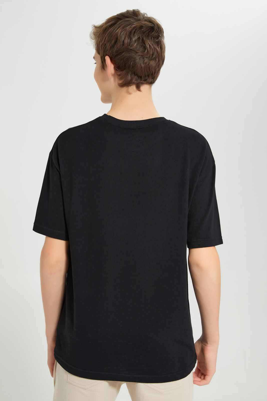 Redtag-Black-Pique-Oversize-Sweatshirt-BSR-Sweatshirts,-Category:Sweatshirts,-Colour:Black,-Deals:New-In,-Filter:Senior-Boys-(8-to-14-Yrs),-New-In-BSR-APL,-Non-Sale,-Section:Boys-(0-to-14Yrs),-TBL,-W22A-Senior-Boys-9 to 14 Years