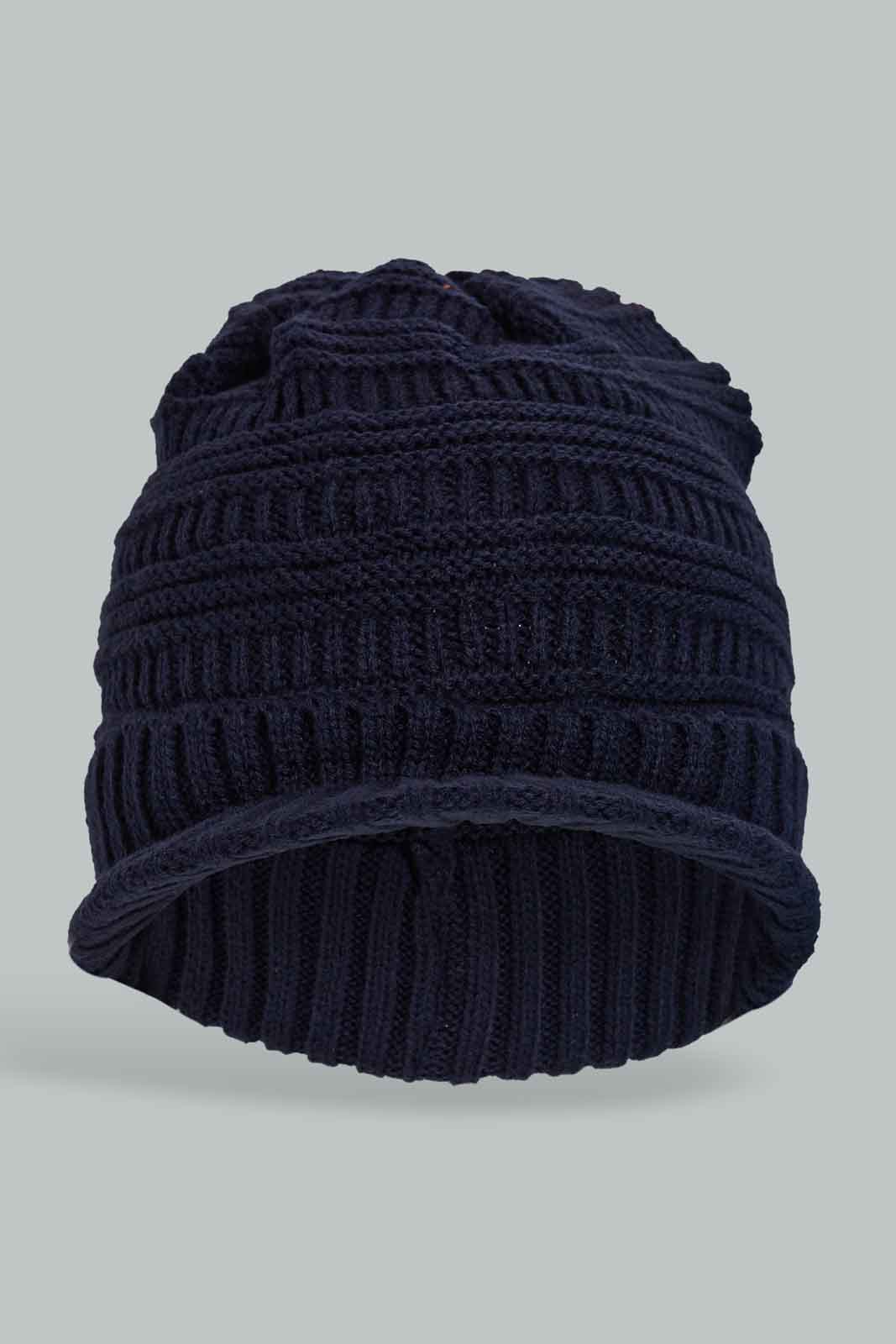 Redtag-Navy-Blue-Colour-Knitted-Cap-Category:Knitted-Accessories,-Colour:Navy,-Dept:Menswear,-Filter:Men's-Accessories,-Men-Knitted-Accessories,-New-In,-New-In-Men-ACC,-Non-Sale,-Section:Men,-W22B-Men's-
