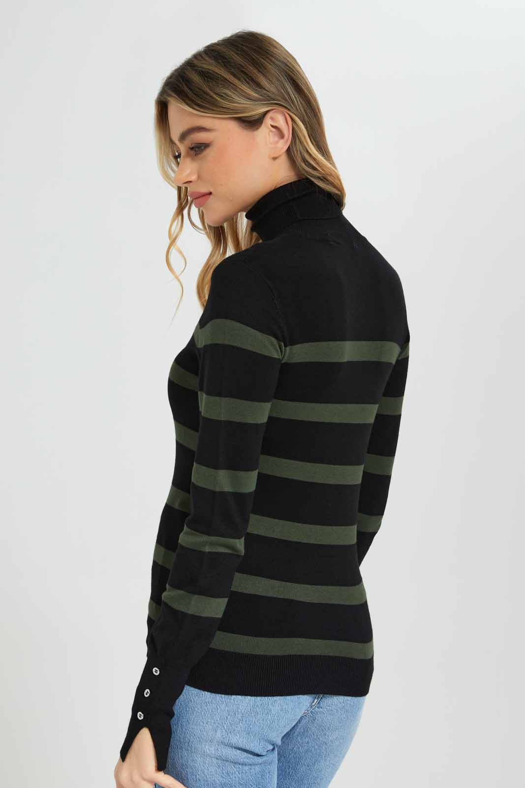 Redtag-Assorted-Basic-Striped-Turtle-Neck-Pullovers-Category:Pullovers,-Colour:Assorted,-Deals:New-In,-Filter:Women's-Clothing,-New-In-Women-APL,-Non-Sale,-Section:Women,-TBL,-W22B,-Women-Pullovers-Women's-