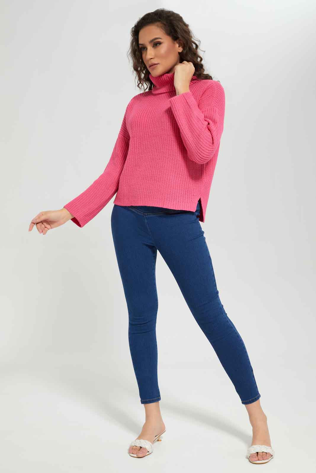 Redtag-Ivory-Turtle-Neck-Long-Sleeve-Pullover-Category:Pullovers,-Colour:Ivory,-Deals:New-In,-EHW,-Filter:Women's-Clothing,-New-In-Women-APL,-Non-Sale,-Section:Women,-W22B,-Women-Pullovers-Women's-