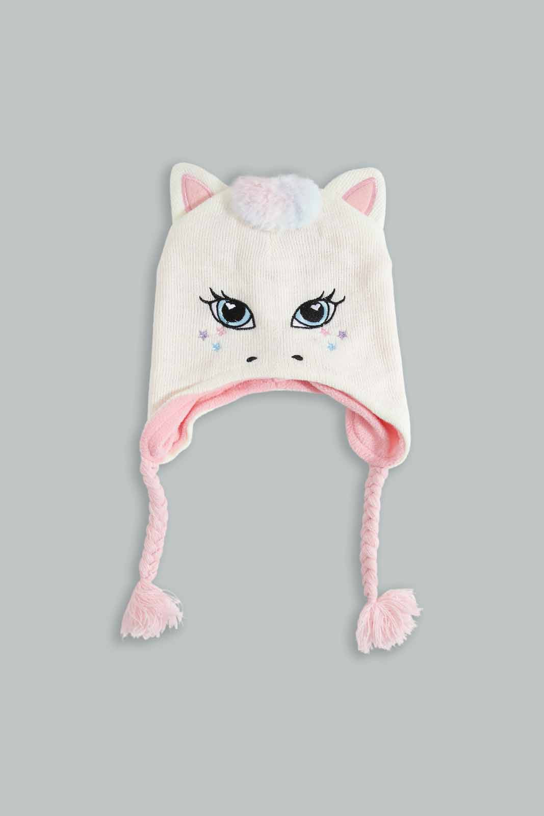 Redtag-Pink-Embellished-Set-Of-2-Knitted-Cap-&-Gloves-Category:Knitted-Accessories,-Colour:Pink,-Filter:Girls-Accessories,-GIR-Knitted-Accessories,-New-In,-New-In-GIR-ACC,-Non-Sale,-Section:Girls-(0-to-14Yrs),-W22A-Girls-