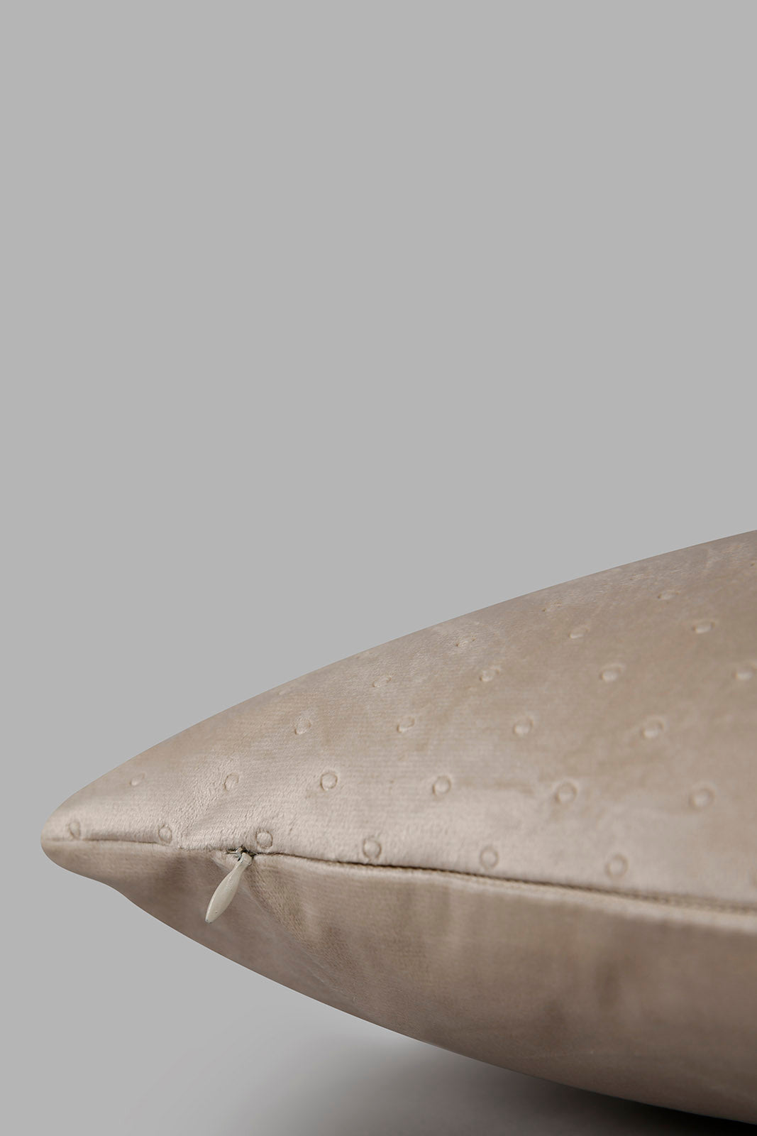 Redtag-Beige-Dotted-Plain-Velvet-Cushion-Category:Cushions,-Colour:Beige,-Deals:New-In,-Filter:Home-Bedroom,-HMW-BED-Cushions,-New-In-HMW-BED,-Non-Sale,-Section:Homewares,-W22B-Home-Bedroom-