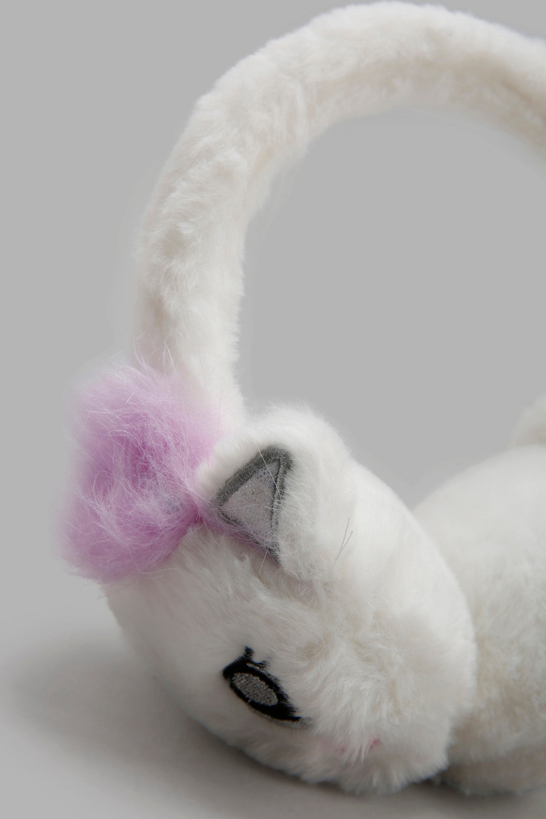 Redtag-White-Character-Embelished-Earmuff-Category:Knitted-Accessories,-CHR,-Colour:White,-Filter:Girls-Accessories,-GIR-Knitted-Accessories,-New-In,-New-In-GIR-ACC,-Non-Sale,-Section:Girls-(0-to-14Yrs),-W22B-Girls-