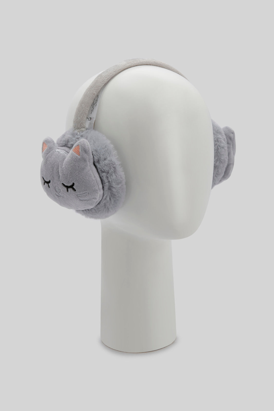 Redtag-Grey-Embelished-Earmuff-Category:Knitted-Accessories,-Colour:Grey,-Filter:Girls-Accessories,-GIR-Knitted-Accessories,-New-In,-New-In-GIR-ACC,-Non-Sale,-Section:Girls-(0-to-14Yrs),-W22B-Girls-