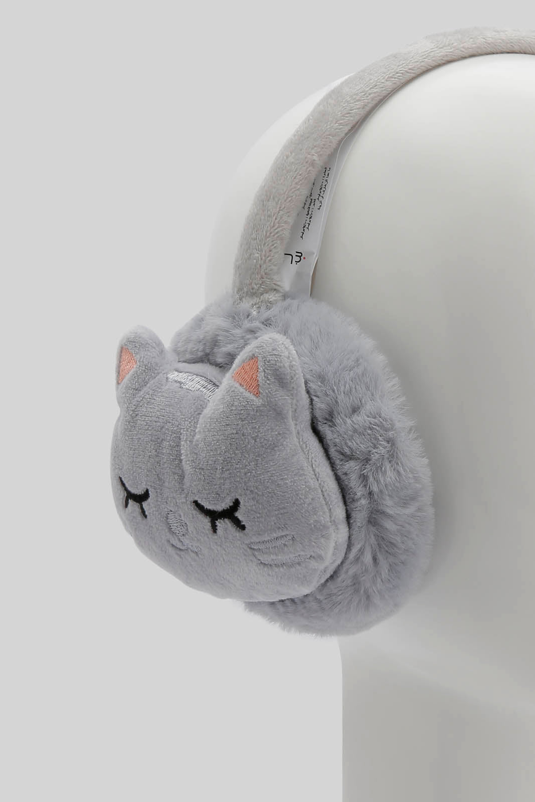 Redtag-Grey-Embelished-Earmuff-Category:Knitted-Accessories,-Colour:Grey,-Filter:Girls-Accessories,-GIR-Knitted-Accessories,-New-In,-New-In-GIR-ACC,-Non-Sale,-Section:Girls-(0-to-14Yrs),-W22B-Girls-