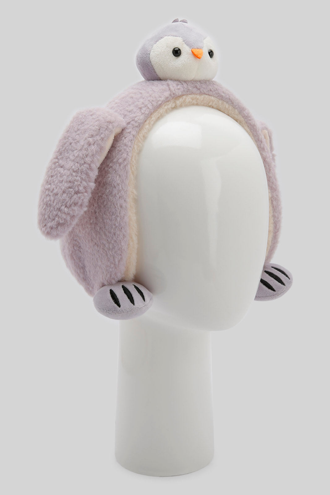 Redtag-Grey-Embelished-Earmuff-Category:Knitted-Accessories,-Colour:Lilac,-Filter:Girls-Accessories,-GIR-Knitted-Accessories,-New-In,-New-In-GIR-ACC,-Non-Sale,-Section:Girls-(0-to-14Yrs),-W22B-Girls-