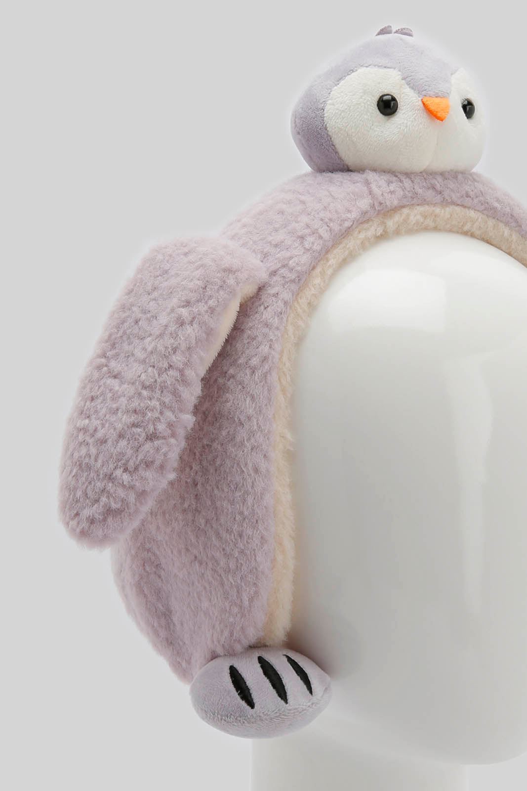 Redtag-Grey-Embelished-Earmuff-Category:Knitted-Accessories,-Colour:Lilac,-Filter:Girls-Accessories,-GIR-Knitted-Accessories,-New-In,-New-In-GIR-ACC,-Non-Sale,-Section:Girls-(0-to-14Yrs),-W22B-Girls-