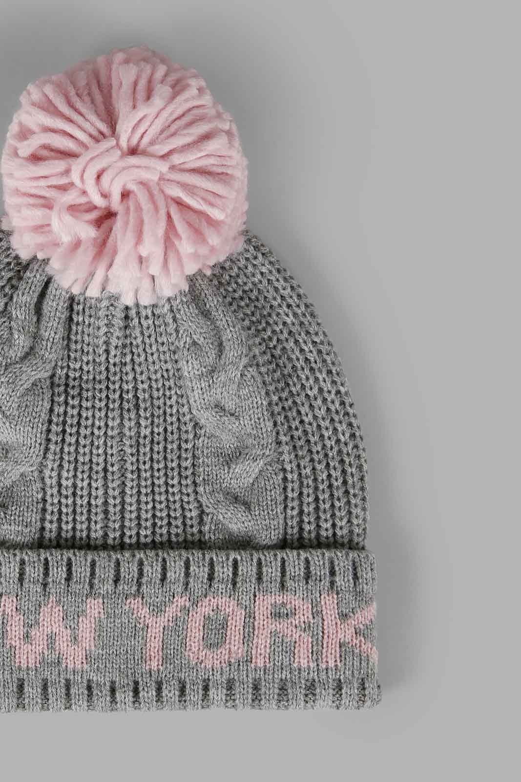 Redtag-Assorted-Grey-Set-Of-2-Knitted-Cap-Category:Knitted-Accessories,-Colour:Assorted,-Filter:Girls-Accessories,-GIR-Knitted-Accessories,-New-In,-New-In-GIR-ACC,-Non-Sale,-Section:Girls-(0-to-14Yrs),-W22A-Girls-