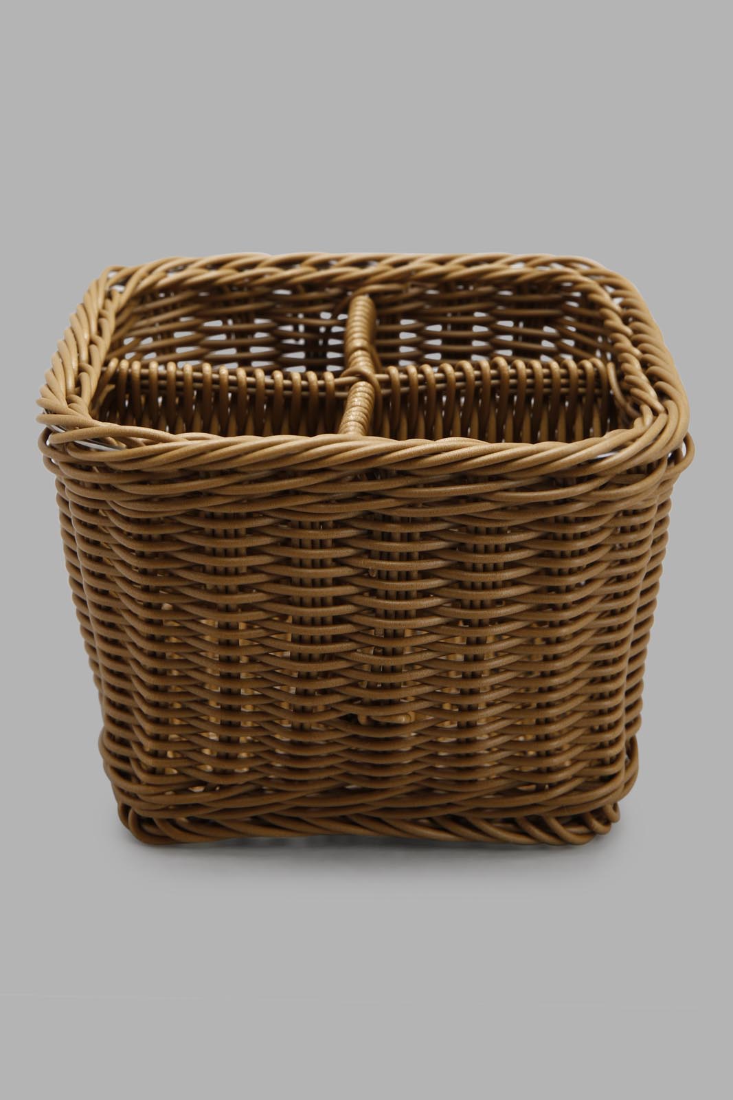 Redtag-Brown-Square-Cultery-Woven-Basket-Category:Kitchen-Baskets,-Colour:Brown,-Deals:New-In,-Filter:Home-Dining,-HMW-DIN-Kitchen-Accessories,-New-In-HMW-DIN,-Non-Sale,-Section:Homewares,-W22A-Home-Dining-