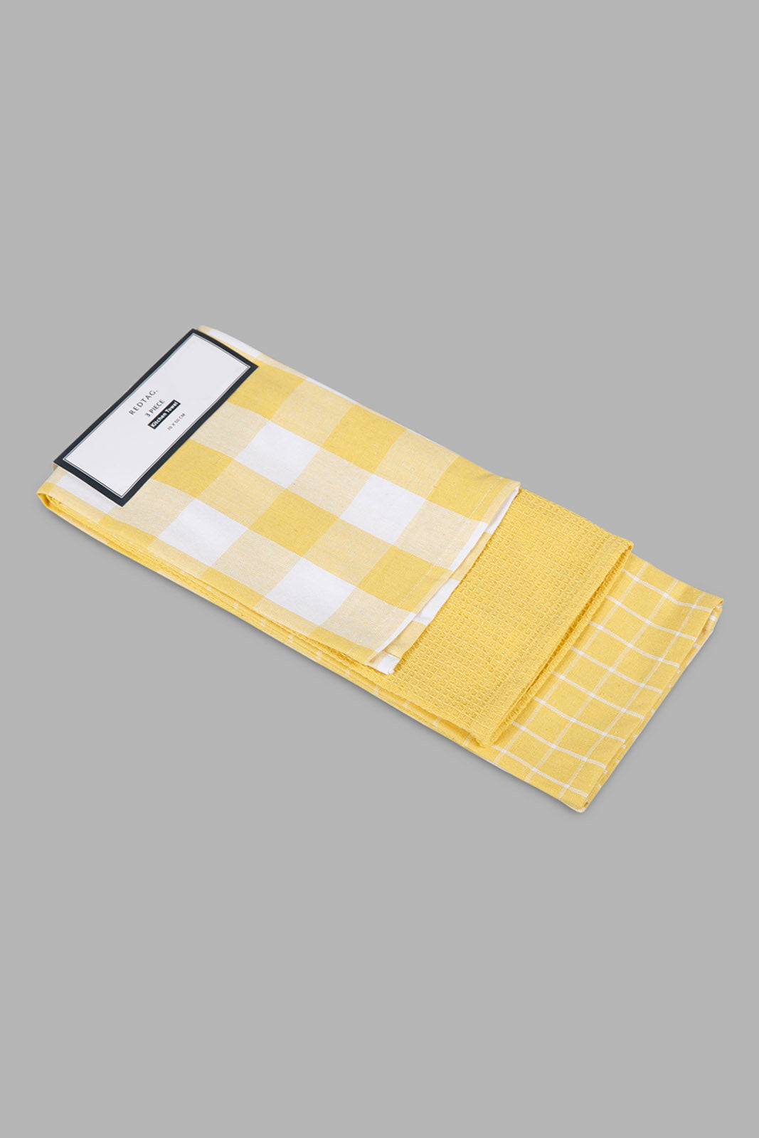 Redtag-Yellow-Kitchen-Towel-Set-(3-Piece)-Category:Towels,-Colour:Yellow,-Deals:New-In,-Filter:Home-Dining,-HMW-DIN-Kitchen-Accessories,-New-In-HMW-DIN,-Non-Sale,-Section:Homewares,-W22A-Home-Dining-