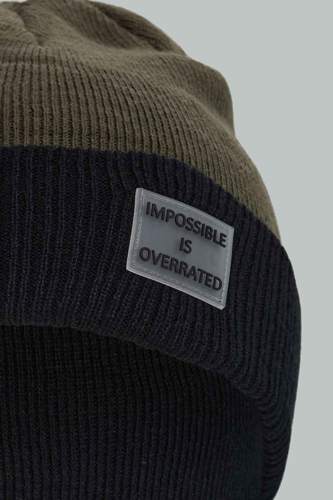 Redtag-Mustard-And-Olive-Knitted-Cap-Set-Of-2-Category:Knitted-Accessories,-Colour:Assorted,-Dept:Menswear,-Filter:Men's-Accessories,-Men-Knitted-Accessories,-New-In,-New-In-Men-ACC,-Non-Sale,-Section:Men,-W22B-Men's-