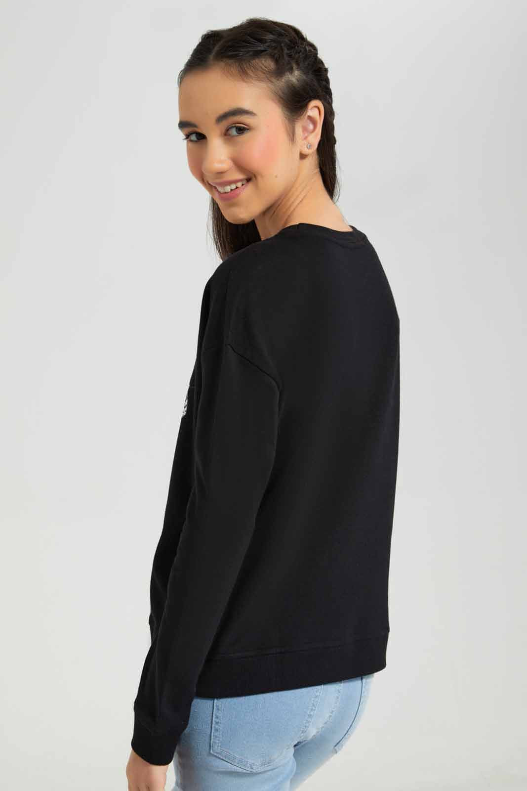 Black Printed Sweatshirts