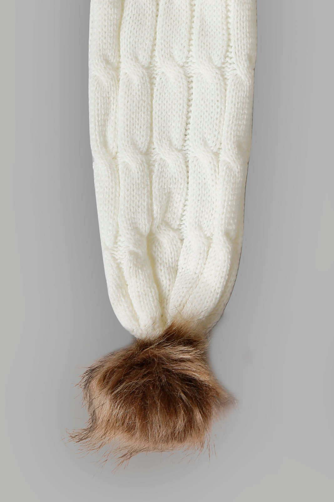 Redtag-White-Color-Embellished-Knitted-Scarfs-Category:Scarves,-Colour:White,-Filter:Women's-Accessories,-New-In,-New-In-Women-ACC,-Non-Sale,-Section:Women,-W22B,-Women-Scarves-Women-