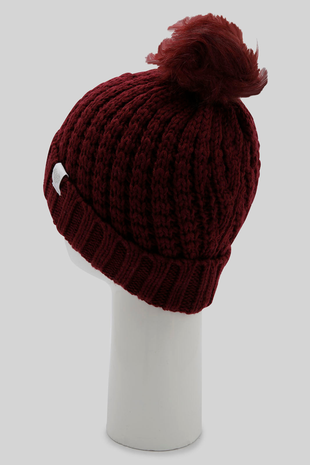 Redtag-Maroon-And-Beige-Embellished-Set-Of-2-Knitted-Cap-Category:Knitted-Accessories,-Colour:Assorted,-Filter:Women's-Accessories,-New-In,-New-In-Women-ACC,-Non-Sale,-Section:Women,-W22B,-Women-Knitted-Accessories-Women-