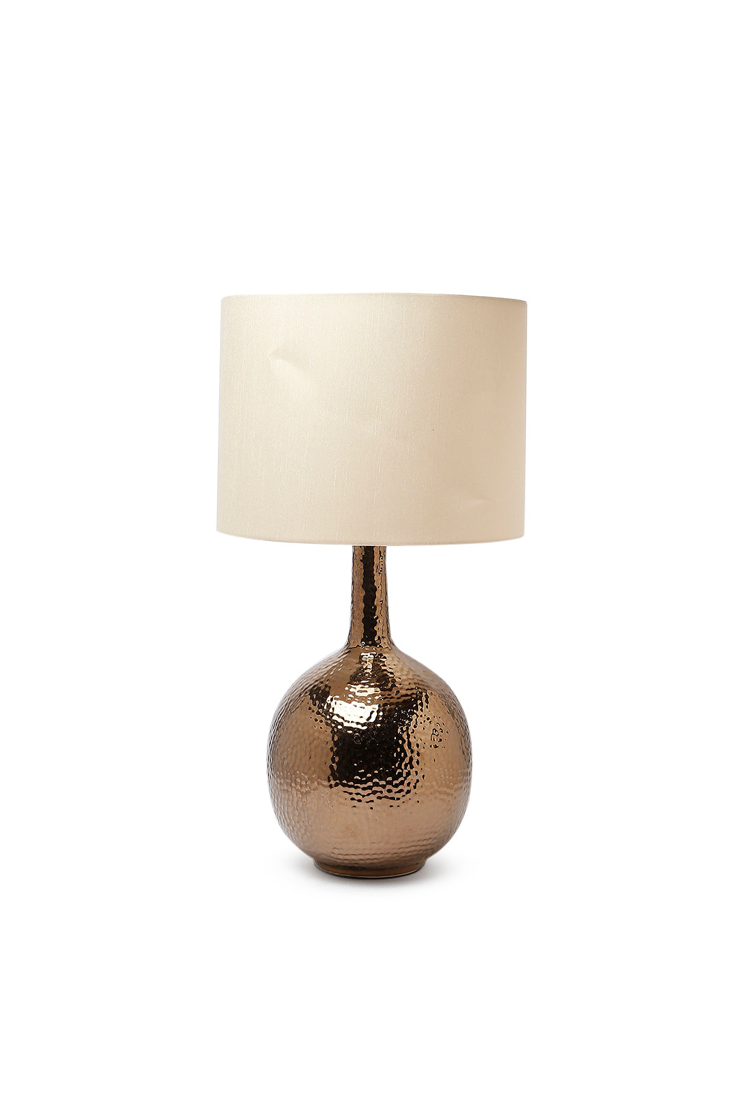 Redtag-Gold-Hammered-Round-Base-Table-Lamp-Category:Lamps,-Colour:Gold,-Deals:New-In,-Dept:Home,-Filter:Home-Decor,-HMW-HOM-Lighting,-New-In-HMW-HOM,-Non-Sale,-Section:Homewares,-W22B-Home-Decor-