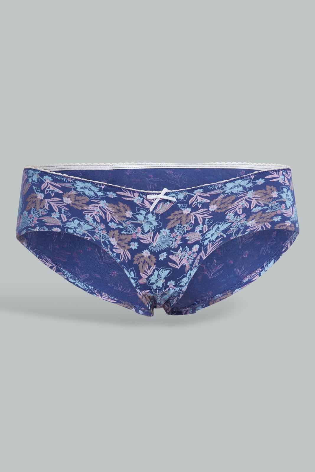 Redtag-Assorted-Print/Plain-Boyleg-Briefs-(5-Pack)-365,-Category:Briefs,-Colour:Assorted,-Deals:New-In,-Filter:Women's-Clothing,-New-In-Women-APL,-Non-Sale,-Section:Women,-Women-Briefs--