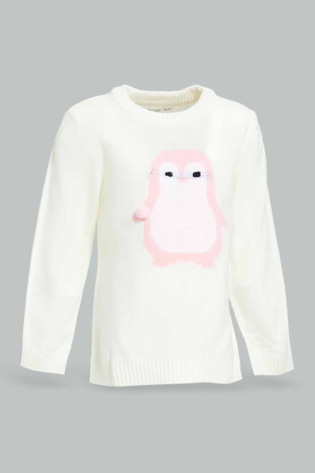 Redtag-Ivory-Bird-Pullover-Category:Pullovers,-Colour:Ivory,-Deals:New-In,-Dept:Girls,-Filter:Infant-Girls-(3-to-24-Mths),-ING-Pullovers,-New-In-ING-APL,-Non-Sale,-Section:Girls-(0-to-14Yrs),-TBL,-W22B-Infant-Girls-3 to 24 Months