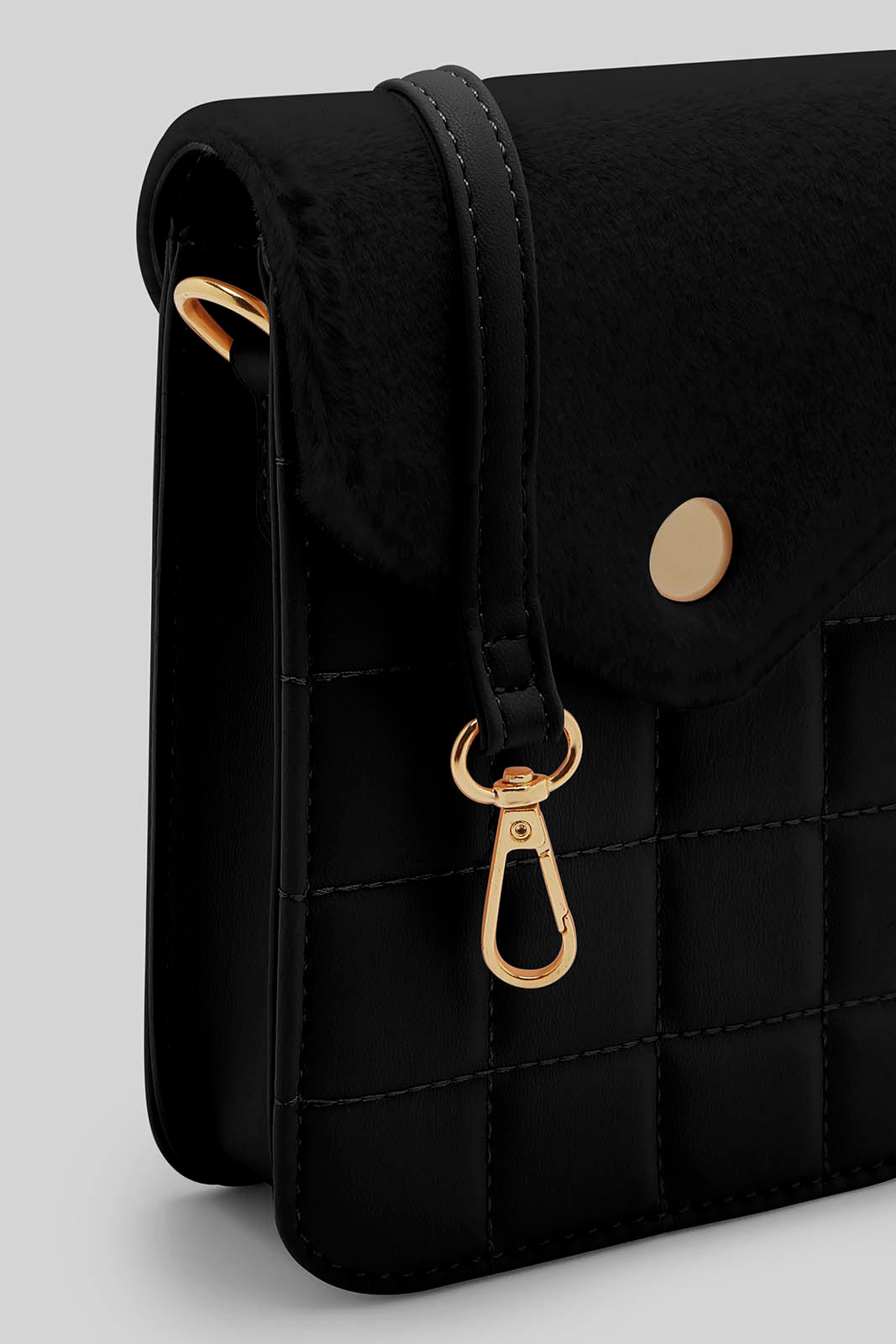 Redtag-Black-Quilting-Mobile-Pouches-Category:Bags,-Colour:Black,-Dept:Ladieswear,-Filter:Women's-Accessories,-New-In,-New-In-Women-ACC,-Non-Sale,-Section:Women,-W22B,-Women-Bags-Women-