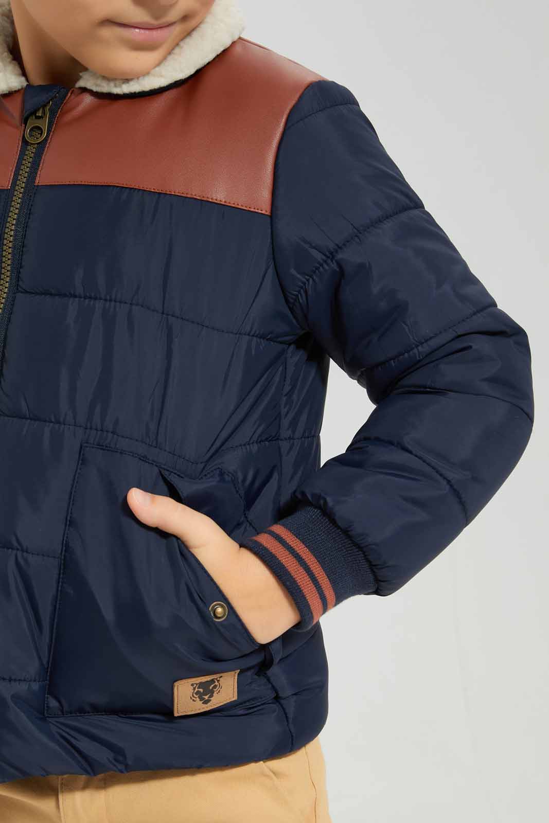 Redtag-Navy-And-White-Printed-Jacket-For-Boys-BOY-Jackets,-Category:Jackets,-Colour:Navy,-Colour:White,-Deals:New-In,-Dept:Boys,-Filter:Boys-(2-to-8-Yrs),-New-In-BOY-APL,-Non-Sale,-Section:Boys-(0-to-14Yrs),-W22B-Boys-2 to 8 Years