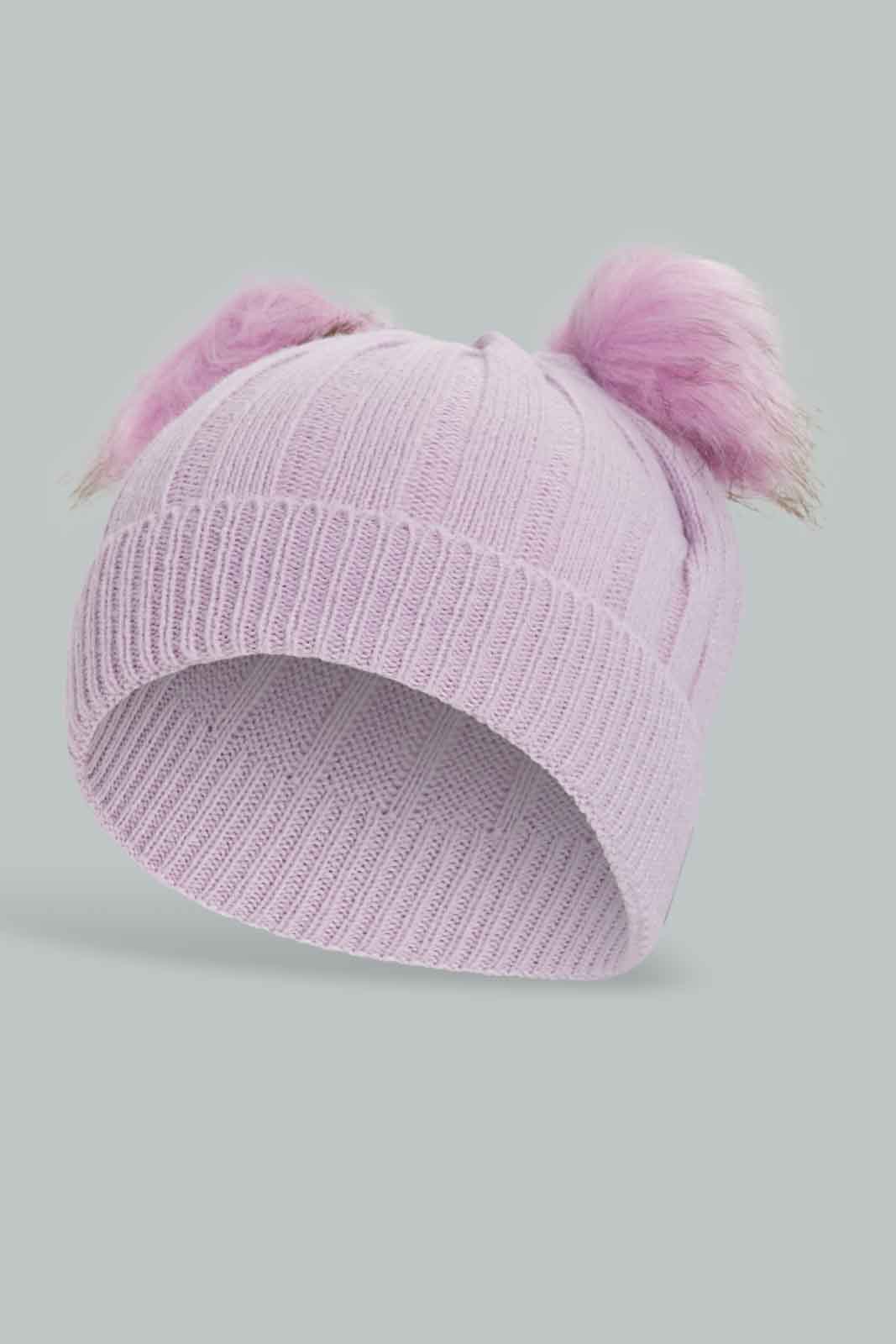 Redtag-Multi-Colour-Pom-Pom-Embellished-Cap-Category:Caps-&-Hats,-Colour:Assorted,-Dept:Girls,-Filter:Girls-Accessories,-GIR-Caps-&-Hats,-New-In,-New-In-GIR-ACC,-Non-Sale,-Section:Girls-(0-to-14Yrs),-W22B-Girls-