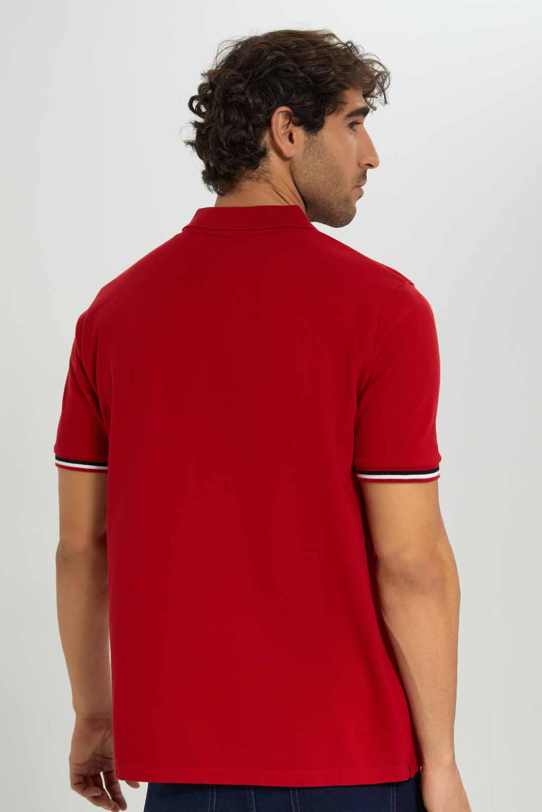 Redtag-Red-Embroidered-Polo-Shirt-Category:Polo-T-Shirts,-Colour:Red,-Deals:New-In,-Filter:Men's-Clothing,-Men-Polo-T-Shirts,-New-In-Men-APL,-Non-Sale,-Section:Men,-TBL,-W22B-Men's-