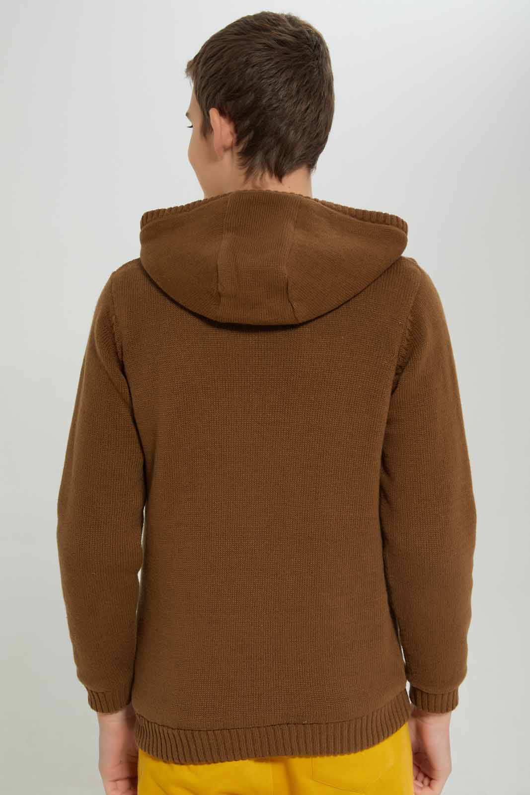Redtag-Brown-EHW-Cable-Knit-Cardigan-BSR-Cardigans,-Category:Cardigans,-Colour:Brown,-Deals:New-In,-EHW,-Filter:Senior-Boys-(8-to-14-Yrs),-New-In-BSR-APL,-Non-Sale,-Section:Boys-(0-to-14Yrs),-W22B-Senior-Boys-9 to 14 Years