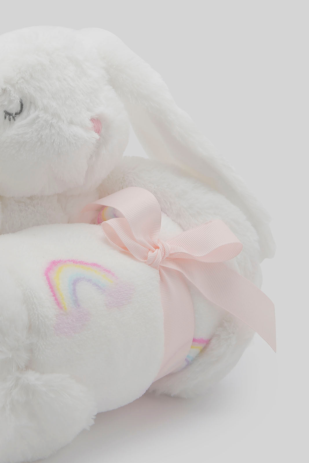 Redtag-Pink/White-Rabbit-2-Soft-Baby-Blanket-365,-Category:Newborn-Accessories,-Colour:Pink,-Filter:Newborn-Accessories,-NBN-Newborn-Accessories,-New-In,-New-In-NBN-ACC,-Non-Sale,-Section:Boys-(0-to-14Yrs)-New-Born-Baby-