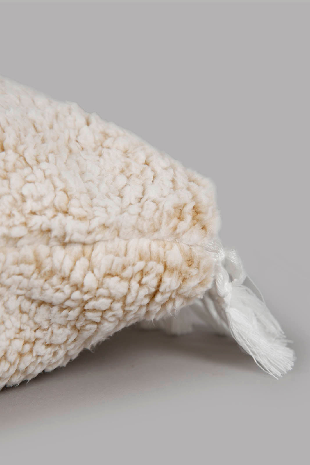 Redtag-Ivory-Fur-Cushion-With-Lace-Category:Cushions,-Colour:Ivory,-Deals:New-In,-Filter:Home-Bedroom,-HMW-BED-Cushions,-New-In-HMW-BED,-Non-Sale,-Section:Homewares,-W22A-Home-Bedroom-