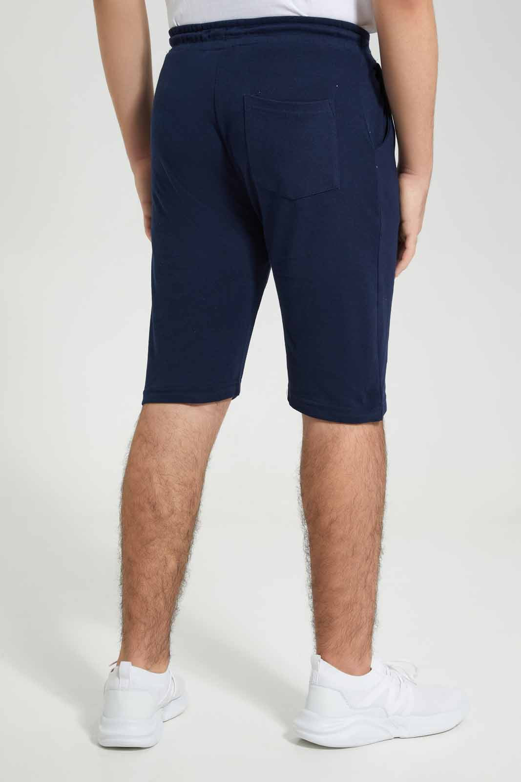 Redtag-Navy-Pique-Active-Shorts-BSR-Shorts,-Category:Shorts,-Colour:Navy,-Deals:New-In,-Filter:Senior-Boys-(8-to-14-Yrs),-New-In-BSR-APL,-Non-Sale,-Section:Boys-(0-to-14Yrs),-TBL,-W22A-Senior-Boys-9 to 14 Years