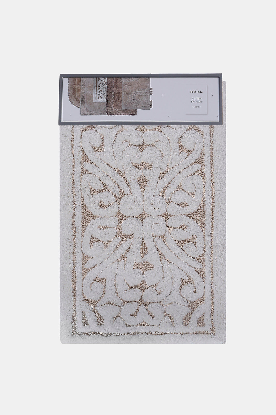 Redtag-Off-White-Bath-Mat-Category:Bathmats,-Colour:Cream,-Deals:New-In,-Dept:Home,-Filter:Home-Bathroom,-HMW-BAC-Bath-Accessories,-New-In-HMW-BAC,-Non-Sale,-S23A,-Section:Homewares-Home-Bathroom-
