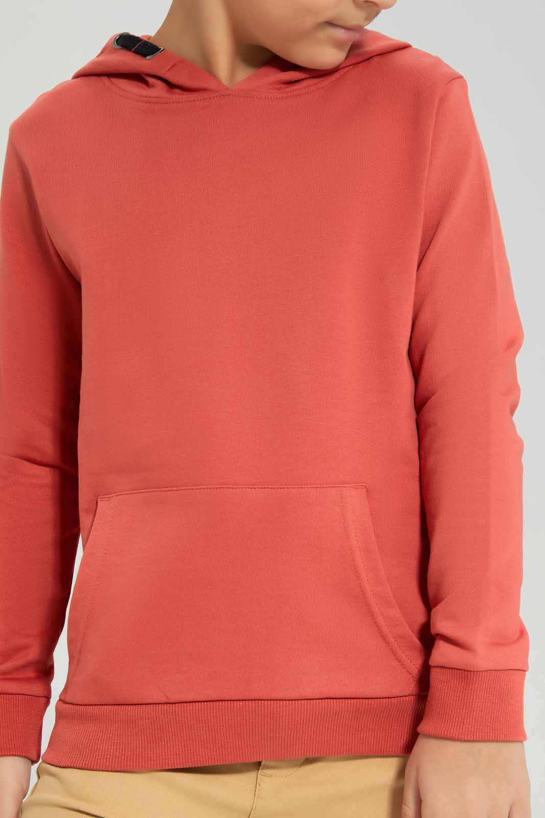 Boys Burgundy Hooded Sweatshirt