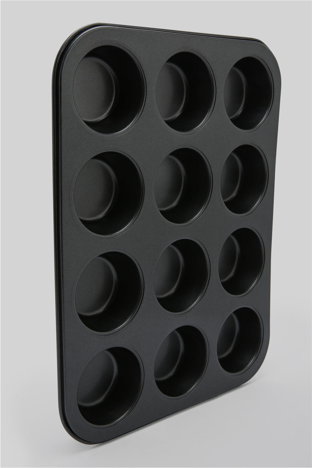 Redtag-Grey-12Cups-Muffin-Pan-Category:Bakeware,-Colour:Grey,-Deals:New-In,-Dept:Home,-Filter:Home-Dining,-HMW-DIN-Cookware,-New-In-HMW-DIN,-Non-Sale,-Section:Homewares,-W22B-Home-Dining-