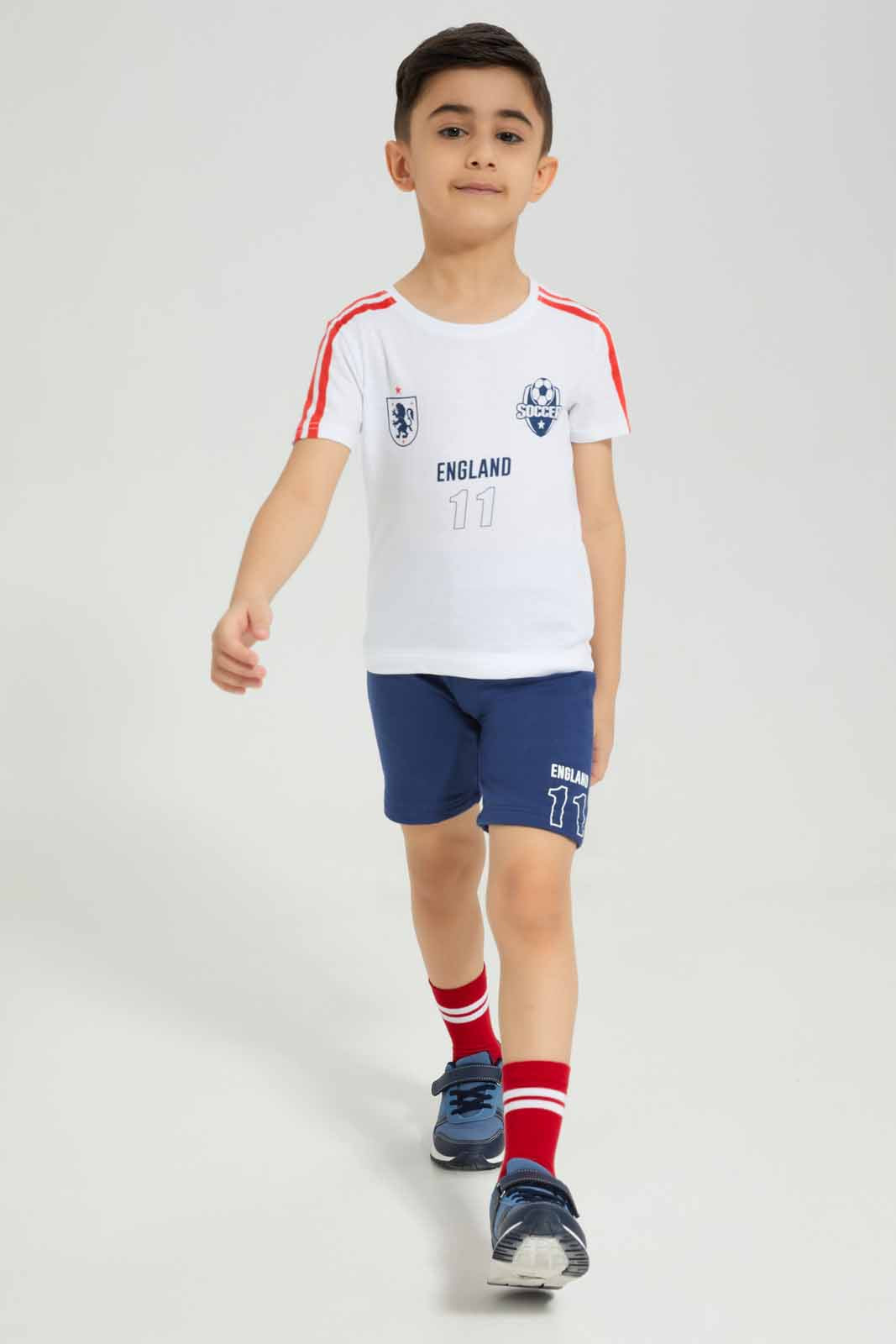 Boys Blue And White England Set (2 Piece)