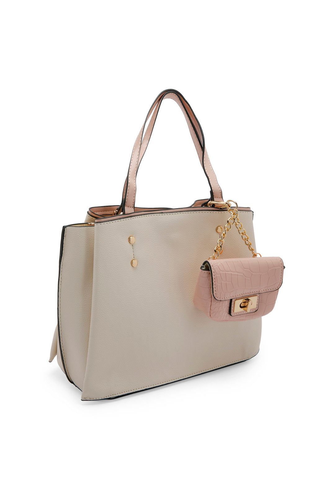 Women Beige Embellished Day Bag