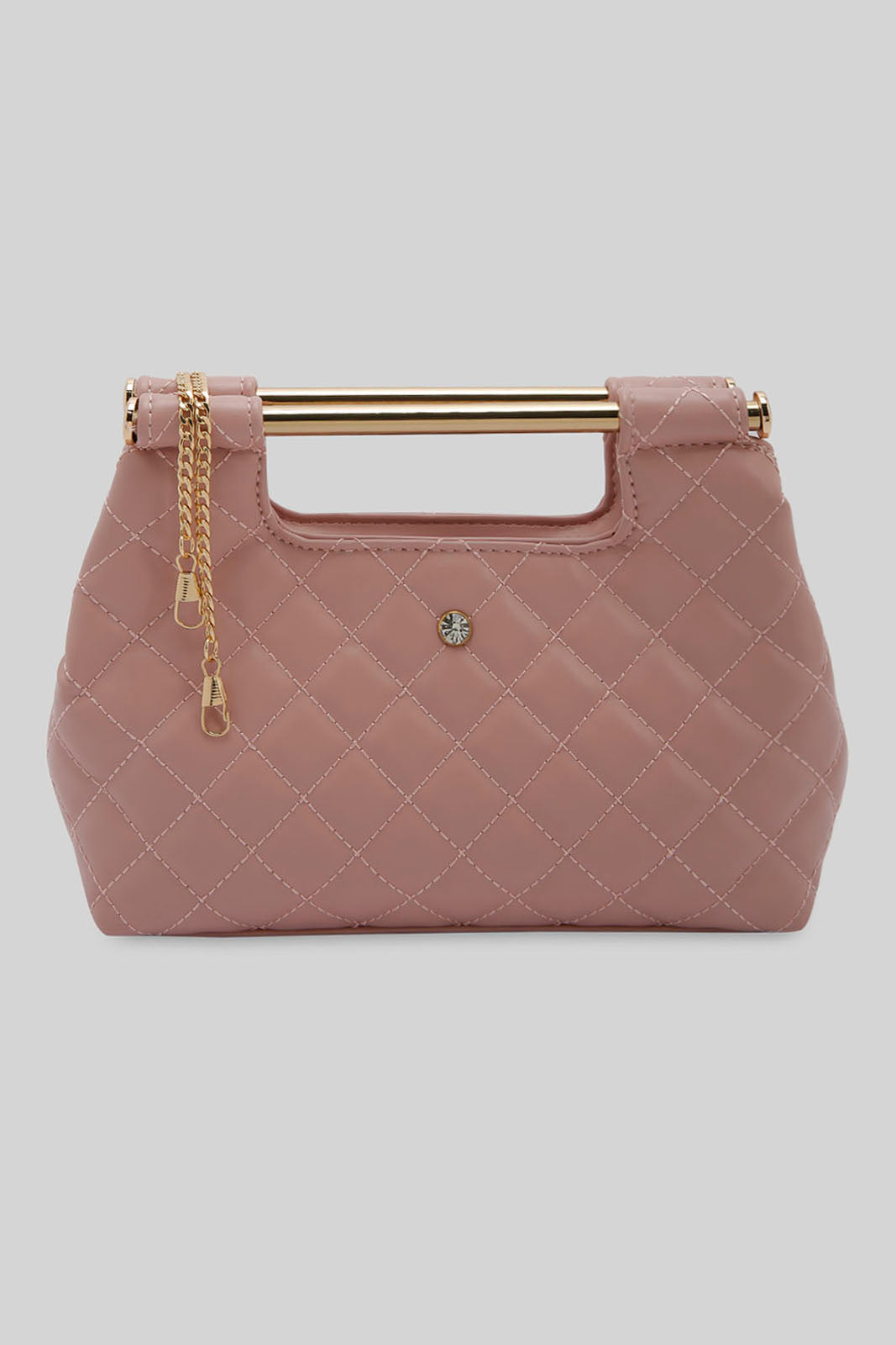 Redtag-Pink-Clutch-Bag-With-Quliting-Category:Bags,-Colour:Pink,-Filter:Women's-Accessories,-New-In,-New-In-Women-ACC,-Non-Sale,-Section:Women,-W22B,-Women-Bags-Women-