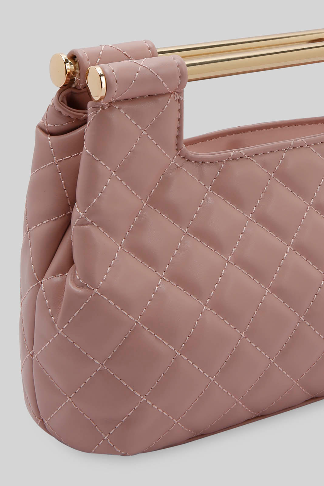 Redtag-Pink-Clutch-Bag-With-Quliting-Category:Bags,-Colour:Pink,-Filter:Women's-Accessories,-New-In,-New-In-Women-ACC,-Non-Sale,-Section:Women,-W22B,-Women-Bags-Women-