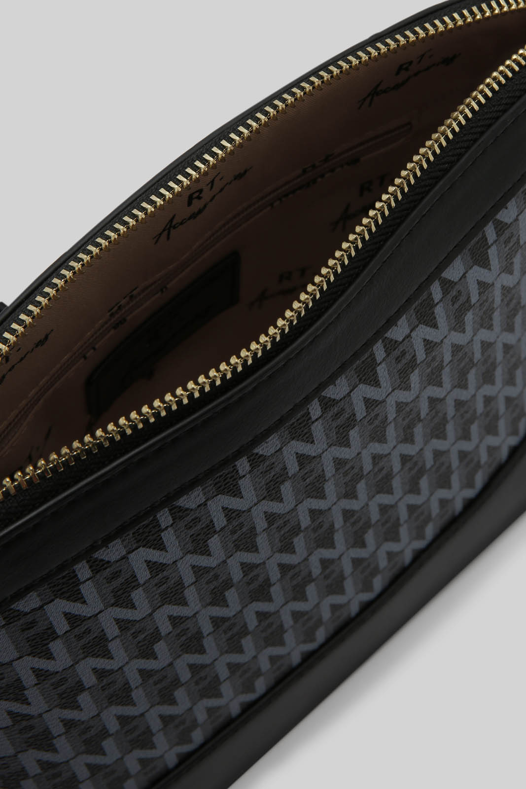 Redtag-Black-Monoram-Messnger-Bag-Category:Bags,-Colour:Black,-Dept:Ladieswear,-Filter:Women's-Accessories,-New-In,-New-In-Women-ACC,-Non-Sale,-Section:Women,-W22A,-Women-Bags-Women-