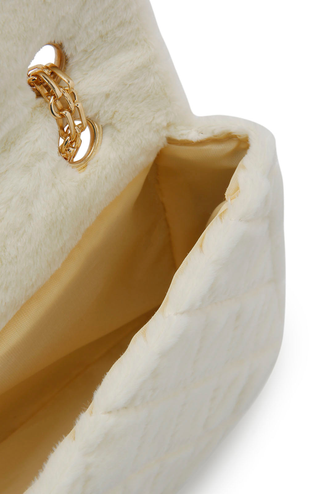 Redtag-White-Fur-Quilting-Bag-Category:Bags,-Colour:White,-Dept:Ladieswear,-Filter:Women's-Accessories,-New-In,-New-In-Women-ACC,-Non-Sale,-Section:Women,-W22B,-Women-Bags-Women-