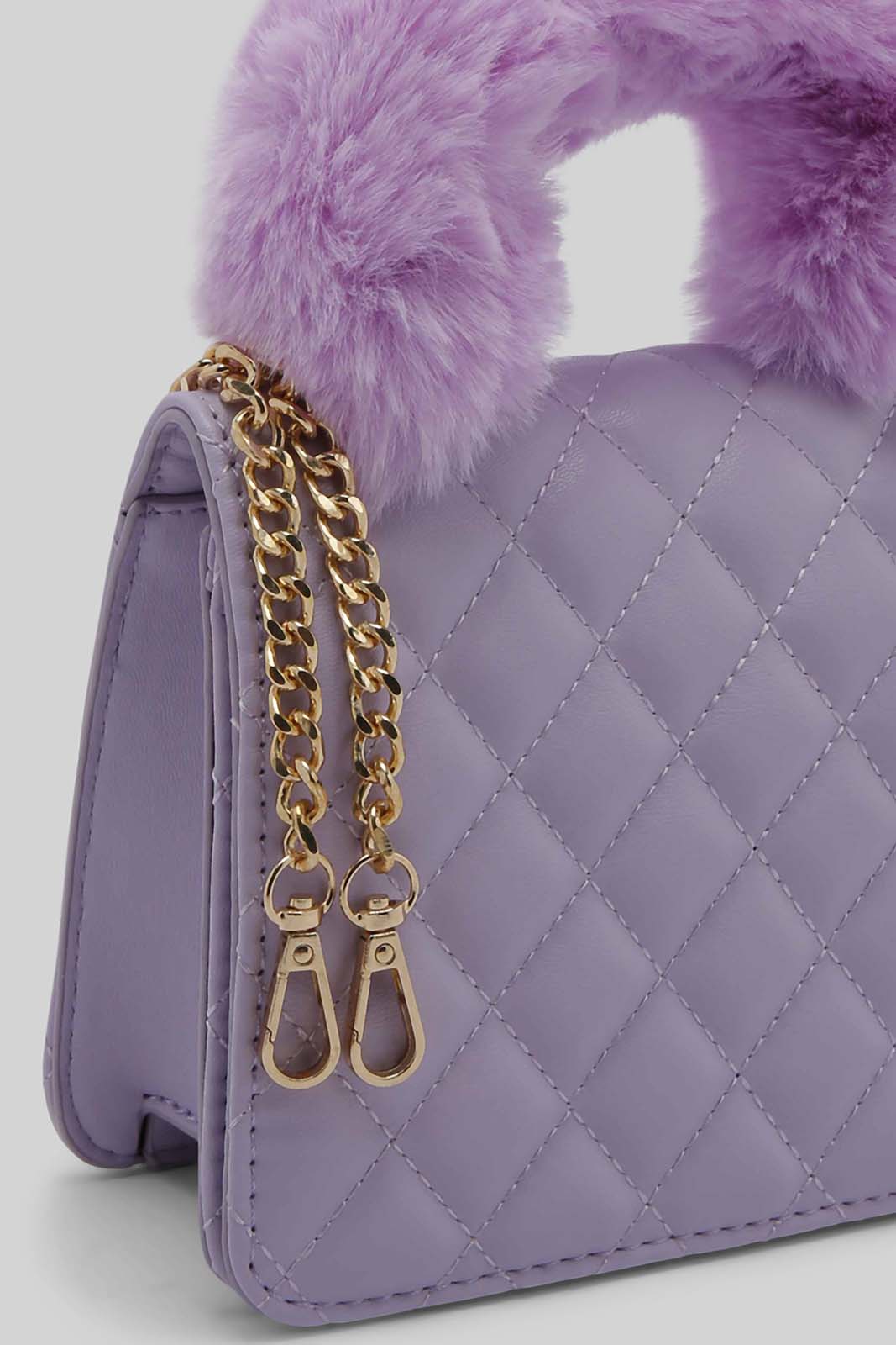 Redtag-Liliac-Fur-Bag-Category:Bags,-Colour:Lilac,-Dept:Ladieswear,-Filter:Women's-Accessories,-New-In,-New-In-Women-ACC,-Non-Sale,-Section:Women,-W22B,-Women-Bags-Women-