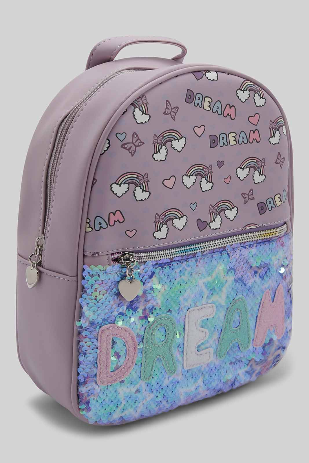Redtag-Multi-Colour-Embellished-Backpack-Category:Bags,-Colour:Assorted,-Filter:Girls-Accessories,-GIR-Bags,-New-In,-New-In-GIR-ACC,-Non-Sale,-Section:Girls-(0-to-14Yrs),-W22B-Girls-
