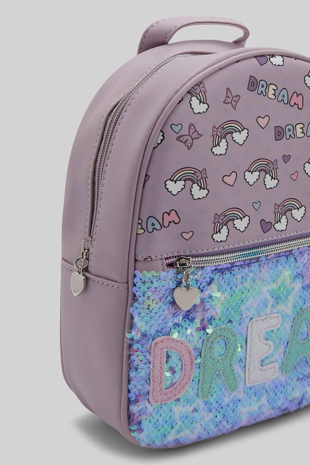 Redtag-Multi-Colour-Embellished-Backpack-Category:Bags,-Colour:Assorted,-Filter:Girls-Accessories,-GIR-Bags,-New-In,-New-In-GIR-ACC,-Non-Sale,-Section:Girls-(0-to-14Yrs),-W22B-Girls-