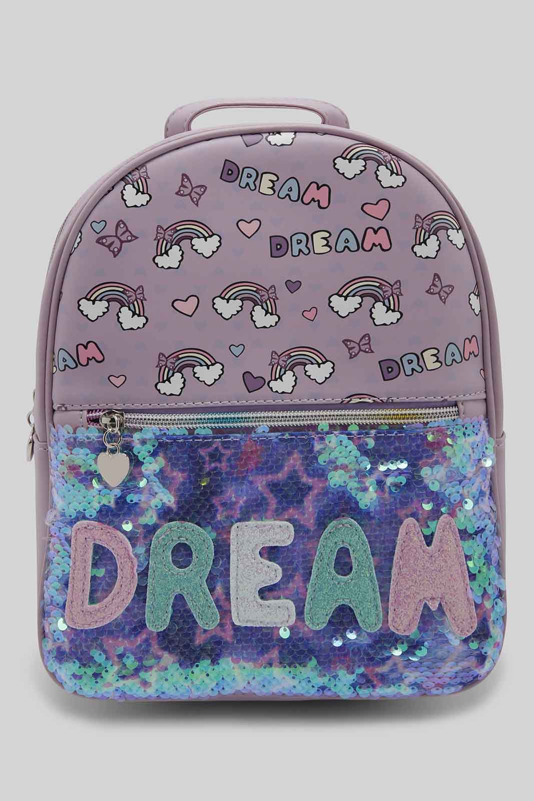 Redtag-Multi-Colour-Embellished-Backpack-Category:Bags,-Colour:Assorted,-Filter:Girls-Accessories,-GIR-Bags,-New-In,-New-In-GIR-ACC,-Non-Sale,-Section:Girls-(0-to-14Yrs),-W22B-Girls-