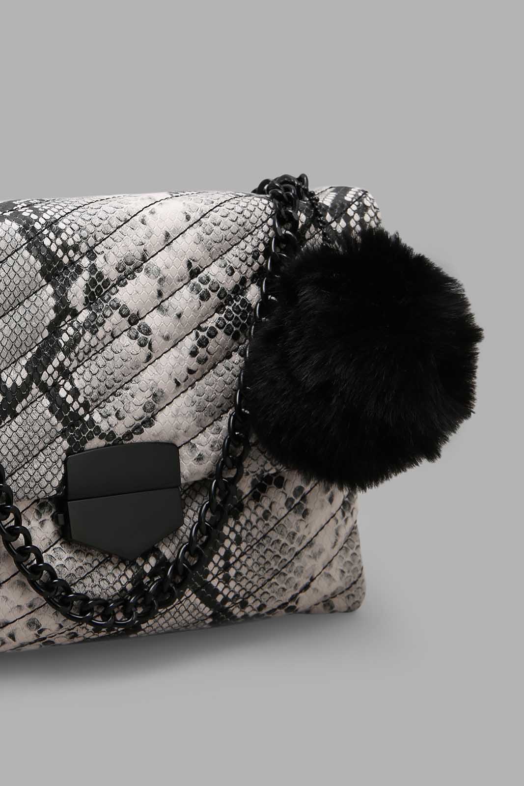 Redtag-Black-Croc-Messenger-Bag-Category:Bags,-Colour:Black,-Filter:Women's-Accessories,-New-In,-New-In-Women-ACC,-Non-Sale,-Section:Women,-W22B,-Women-Bags-Women-