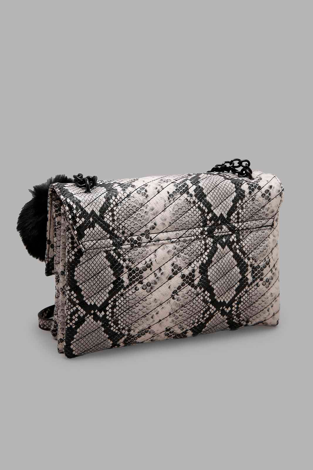 Redtag-Black-Croc-Messenger-Bag-Category:Bags,-Colour:Black,-Filter:Women's-Accessories,-New-In,-New-In-Women-ACC,-Non-Sale,-Section:Women,-W22B,-Women-Bags-Women-