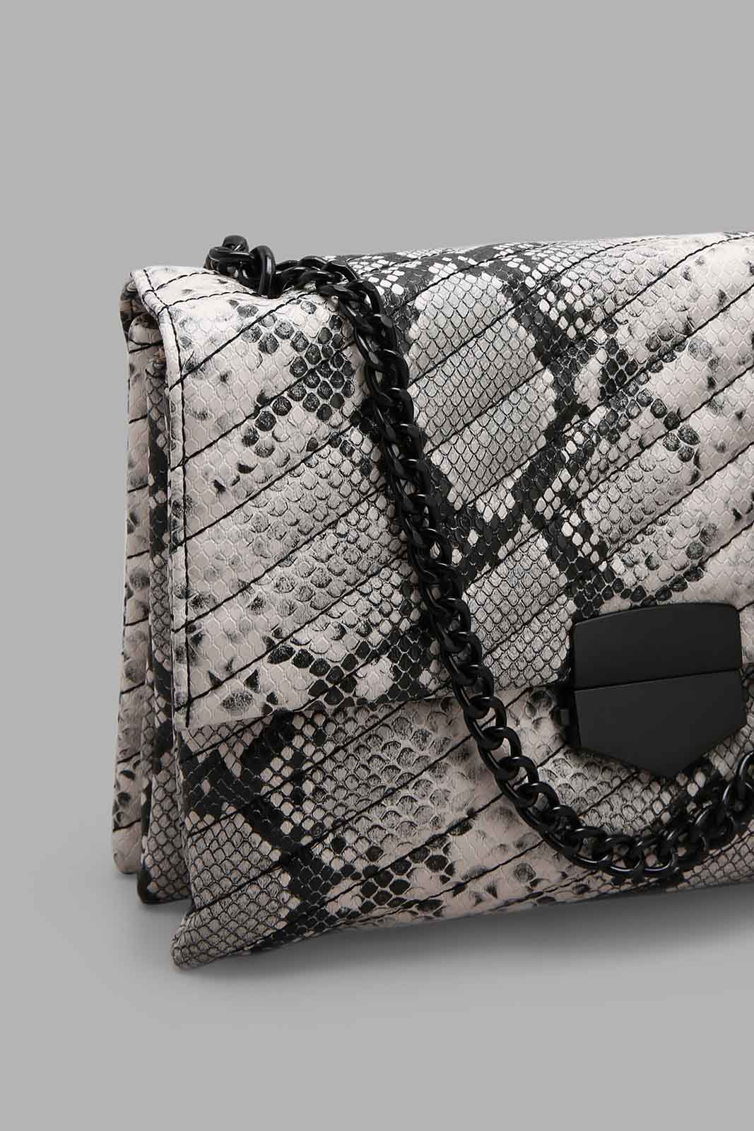 Redtag-Black-Croc-Messenger-Bag-Category:Bags,-Colour:Black,-Filter:Women's-Accessories,-New-In,-New-In-Women-ACC,-Non-Sale,-Section:Women,-W22B,-Women-Bags-Women-